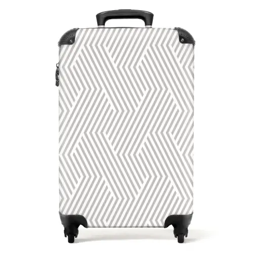 Grafisch - Patroon - Modern - Schuin NBS - Handbagage koffer - Kinderen Unisex middel 644 -productfoto_recht