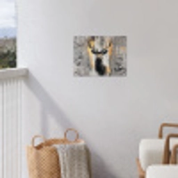 Abstract - Hert - Gewei - Goud tuinposter los doek klein -sfeer8