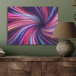 Abstract - Swirl - Futuristic - Neon PET vilt klein -sfeer2