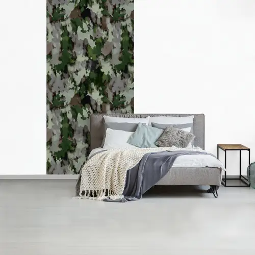 Verfachtig - Boscamouflage - Patroon fotobehang vinyl groot 64 -slaapkamer