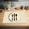 Zwart - Bestek - Rondje Inductie beschermer vinyl 3mm klein -sfeer5