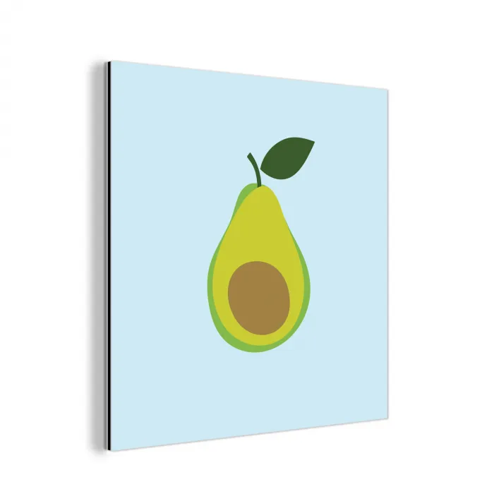 Avocado - Illustratie - Groene - Vrucht aluminium wit klein -3d