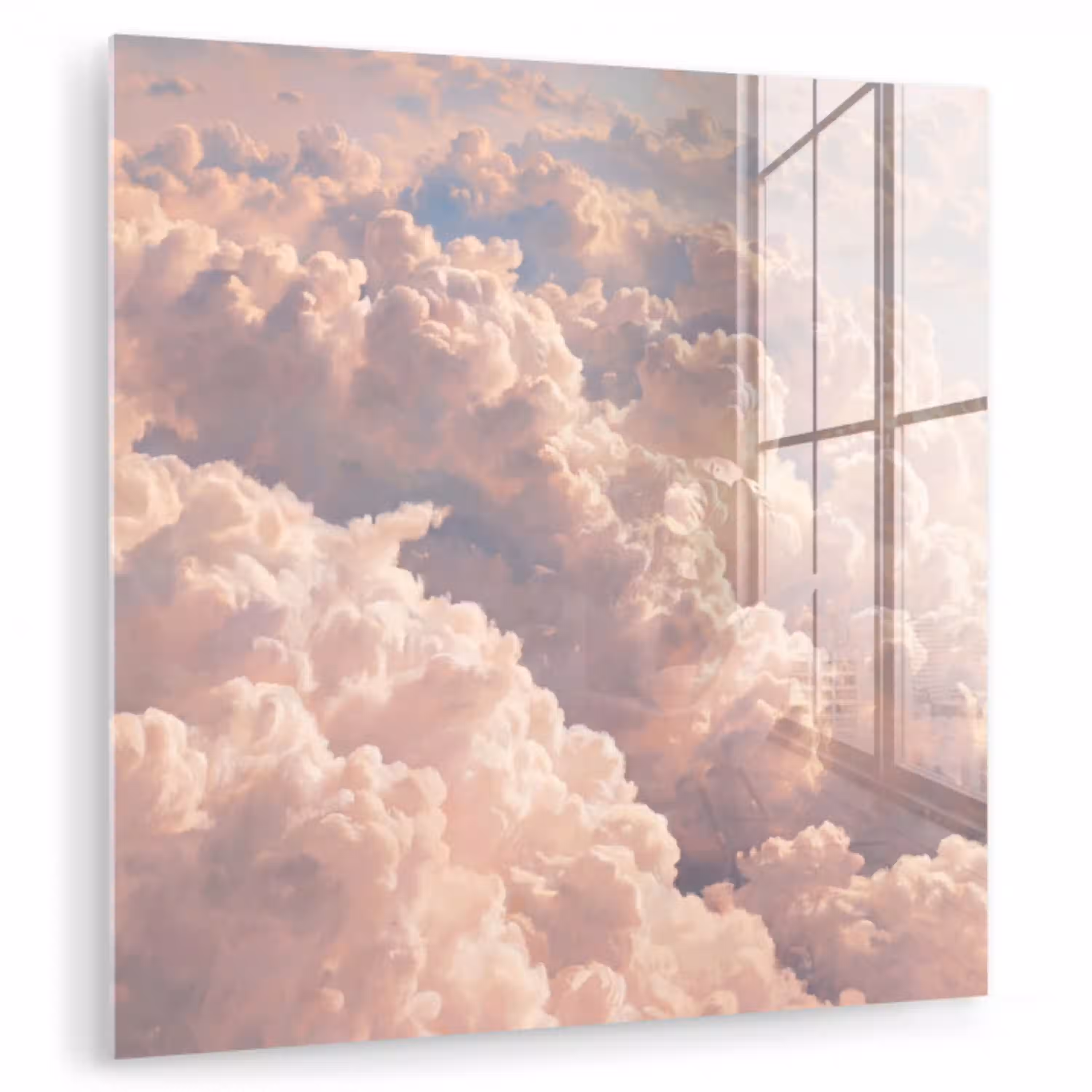 Wolken - Zonsondergang - Natuur - Pastel - Roze plexiglas 5mm klein -zzzproduct_nieuw