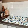Blad - Mix - Aquarel - Goude Inductie beschermer vinyl 3mm klein 276 -sfeer3