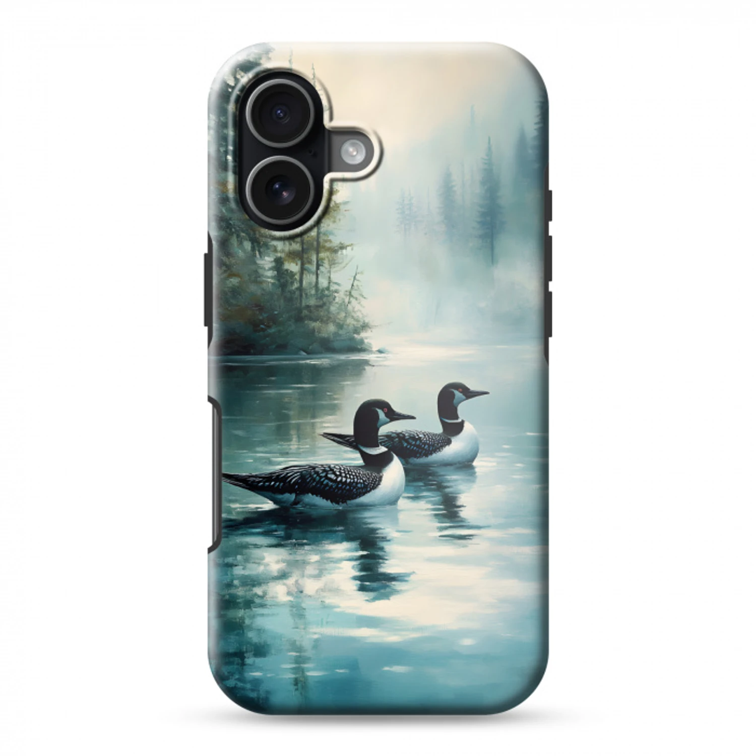 Bos - Water - Eenden - Mistig Toughcase MagSafe Apple iPhone 17 klein -3d