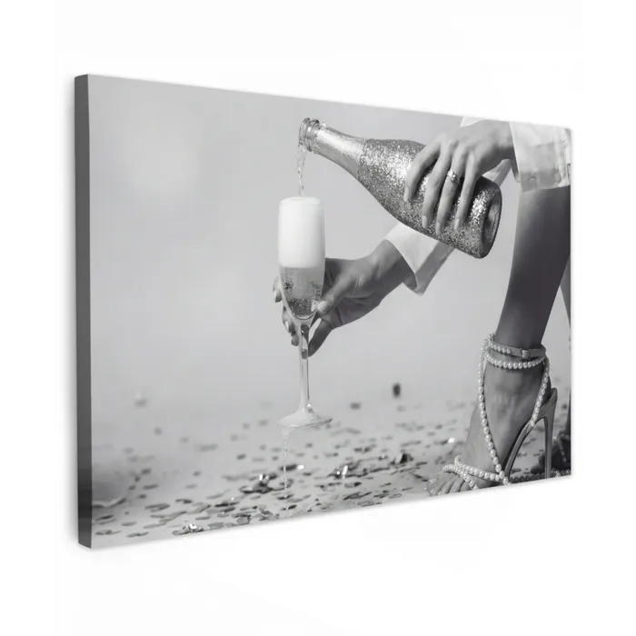 Feestelijk - Champagne - Discobal canvas 2cm klein -z3d