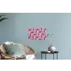 Bananen - Patroon - Blauw - Roze Muursticker klein -plant