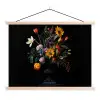 Zonnebloemen - Boeket - Kleurrijk textielposter latten blank klein -3d