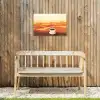 Koffie - Landschap - Oranje - Koffiebonen Tuinposter op houten frame 2 cm dik klein -sfeer4