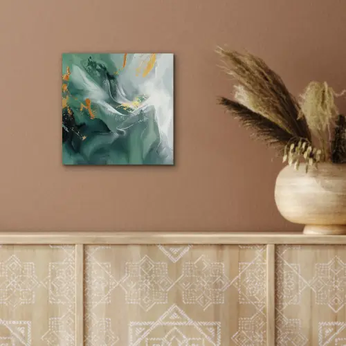 Groen - Modern - Marmer - Abstract aluminium wit klein -sfeer4