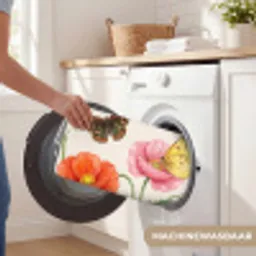 Vlinders - Klaprozen - Illustratie - Kleurrijk Badmat klein -USP_WasbaarNL
