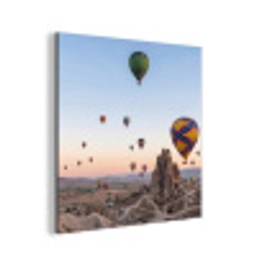 Luchtballonnen - Rotsen - Zonsopgang aluminium wit klein -3d
