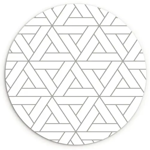 Design - Lijn - Patroon - Zwart - Wit Wandcirkel plexiglas klein 852 -3d