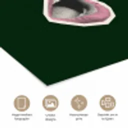 Illustratie - Mond - Donkergroen - Tekstwolkje poster papier klein -closeup_NL