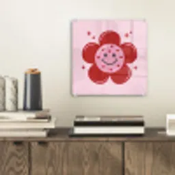 Bloem - Roze - Hartjes plexiglas 5mm klein -sfeer1
