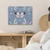 Vlinder - Bloemtakken - Lichtblauw PET vilt klein -sfeer3