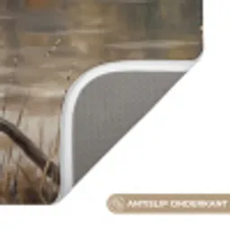 Winterkoninkje - Tak - Rivier - Natuur - Sfeervol Badmat klein -USP_AntislipNL
