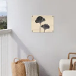 Bladeren - Minimalistisch - Zwart tuinposter los doek klein -sfeer8