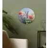 Weide - Bloemen - Kleurrijk Wandcirkel plexiglas klein -sfeer3