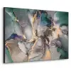 Goud - Blauw - Marmer Textielframe zwart klein -3d