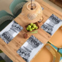 Bos - Winter - Sneeuw - Pad - Natuur Placemat vinyl groot -zzsfeer5_Kitchenyeah-website