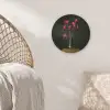 Rode - Bloemen - Vaas Akoestische PET Vilt - Rond klein -sfeer4