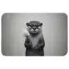 Otter - Wc-borstel - Bril - Zwart - Wit Badmat klein -3d