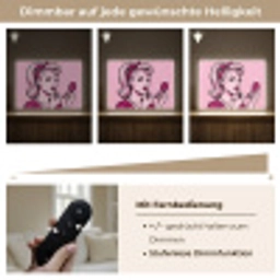 Vintage - Vrouw - Roze Light Box met batterij (Wandlamp) middel -USP_dimbaarDE