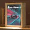 Formule 1 - Raceauto - Rood - Neonverlichting Light Box met kabel (Kinderlampje) klein -zzz_3d_website