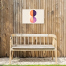Abstract - Cirkels - Paars Tuinposter op houten frame 2 cm dik klein -sfeer4