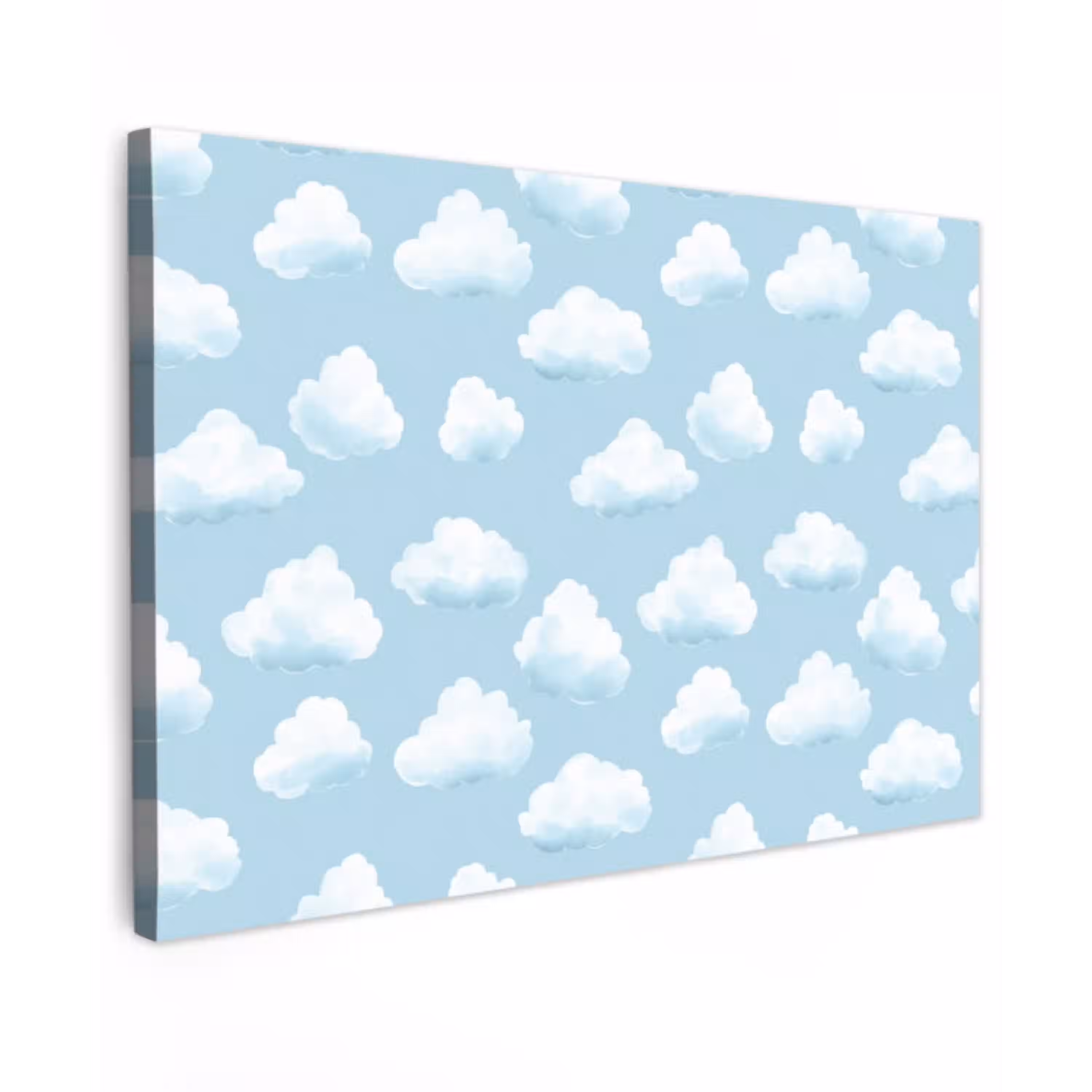 Wolken - Illustratie - Blauw canvas 2cm klein 34 -z3d
