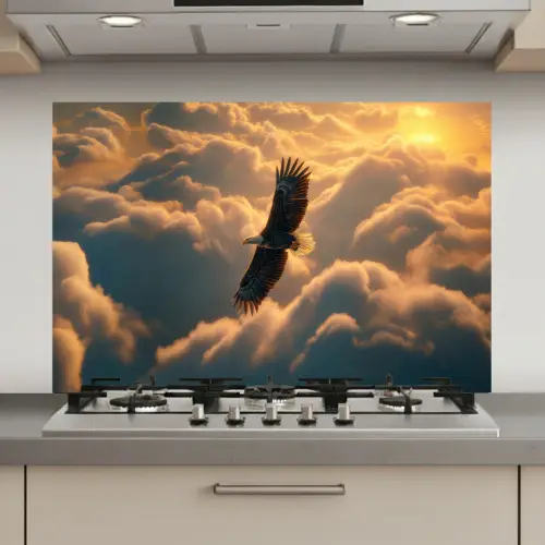 Adelaar - Wolken - Zon keuken achterwand spatscherm klein -3d_website