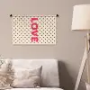 Love - Stippen - Roze Wandkleed katoen klein -sfeer4