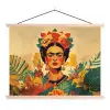 Vrouwelijk - Bloemen - Sieraden textielposter latten blank klein -3d