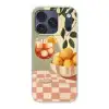 Citroenen - Glas - Tafelkleed - Geblokt Telefoonhoesje iPhone 17 Pro klein -3d