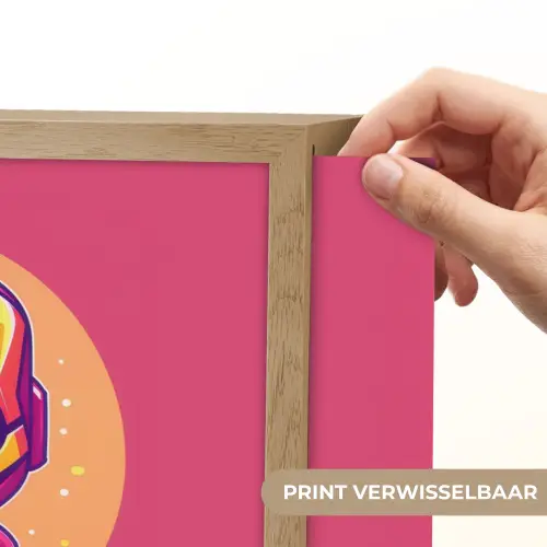 Superheld - Jongens - Rood - Paars Light Box met batterij (Wandlamp kind) middel -USP_websiteprintNL