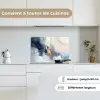 Blauw - Modern - Marmer - Abstract - Goud keuken achterwand spatscherm klein -sfeer4_FR