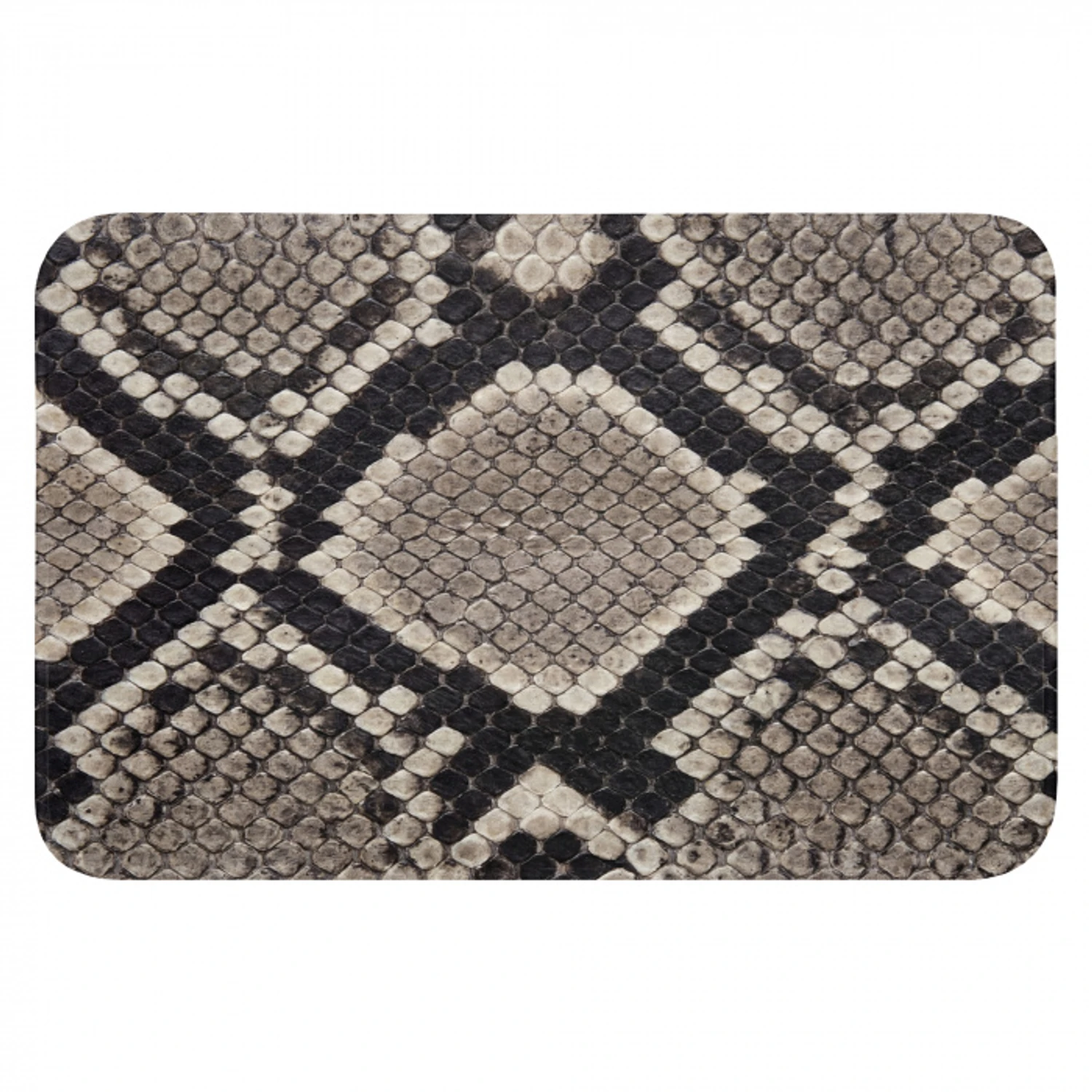 Slangenleer - Patroon - Beige Badmat klein -3d