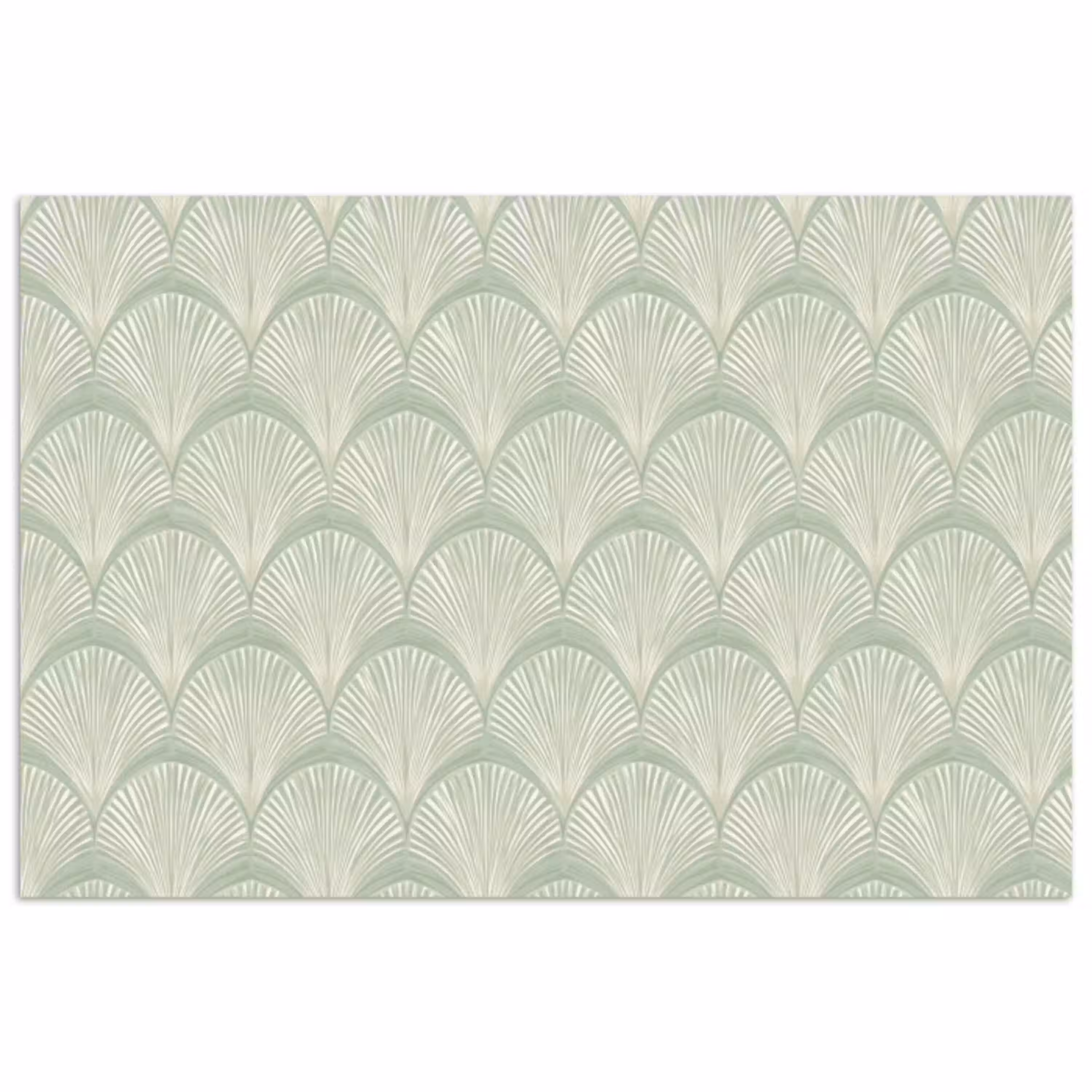 Waaiers - Patroon - Groen poster papier klein 62 -3d
