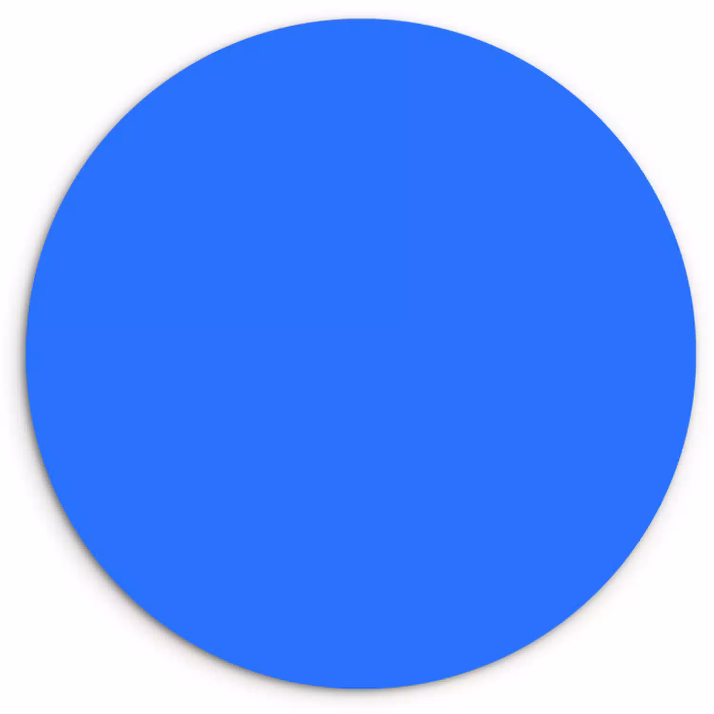 Vivid - Cobalt - Blauw Wandcirkel kunststof plaat 5mm dik klein 188 -3d