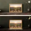 Wijngaard - Zonsondergang - Landschap Light Box met kabel (Tafellamp) klein -sfeer3