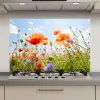 Bloemen - Klaproos - Lente - Natuur - Rood - Blauw keuken achterwand spatscherm klein -3d_website