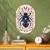 Donkerblauw - Kever - Bloemtakken - Sierlijk Wandcirkel Ovaal Forex klein -sfeer2