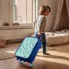 Gestileerde walvissen in tonale zeegroene tinten Kinderkoffer - Blauw klein -sfeer1