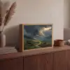Bergen - Kronkelpad - Groen - Wolken Light Box met batterij (Wandlamp) middel -sfeer2