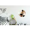 Vlakken - Abstract - Zwart - Strepen Wandcirkel aluminium klein -kinderkamer
