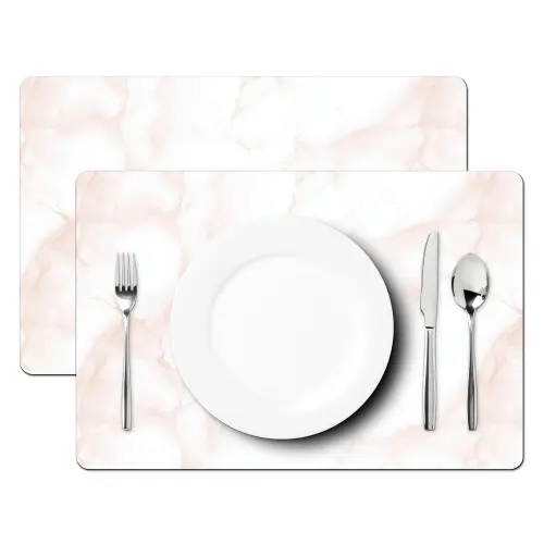 Zalmroze - Marmer - Aders Placemat vinyl groot 368 -zzsfeer2_Kitchenyeah-website