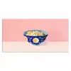 Noodles - Kom - Blauw - Illustratie Muismat XXL klein -3d_leeg