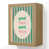 Gestreept - Quote - Ovaal - Roze Light Box met kabel (Wandlamp) klein -3d
