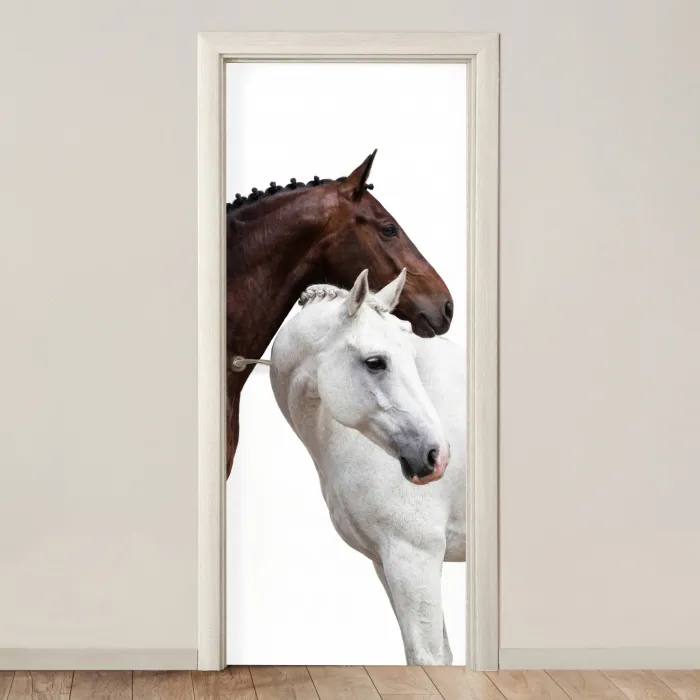 Paard - Modern - Balans deurposter klein -3d_beige
